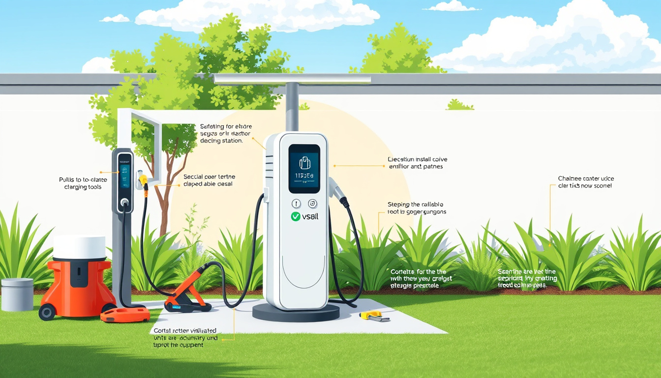 שלבי ההתקנה של עמדת טעינה