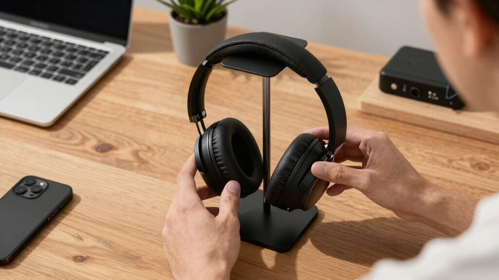 premium headphone stand and organizer