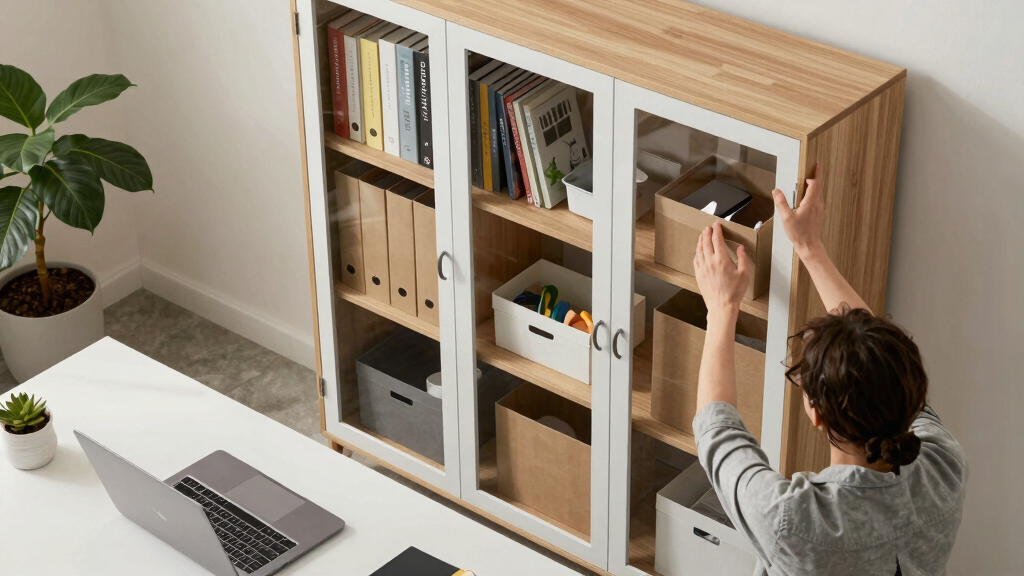 best office bookcase with doors and storage