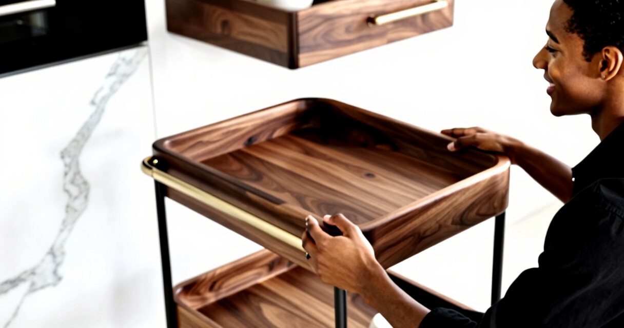 best rolling kitchen carts wood