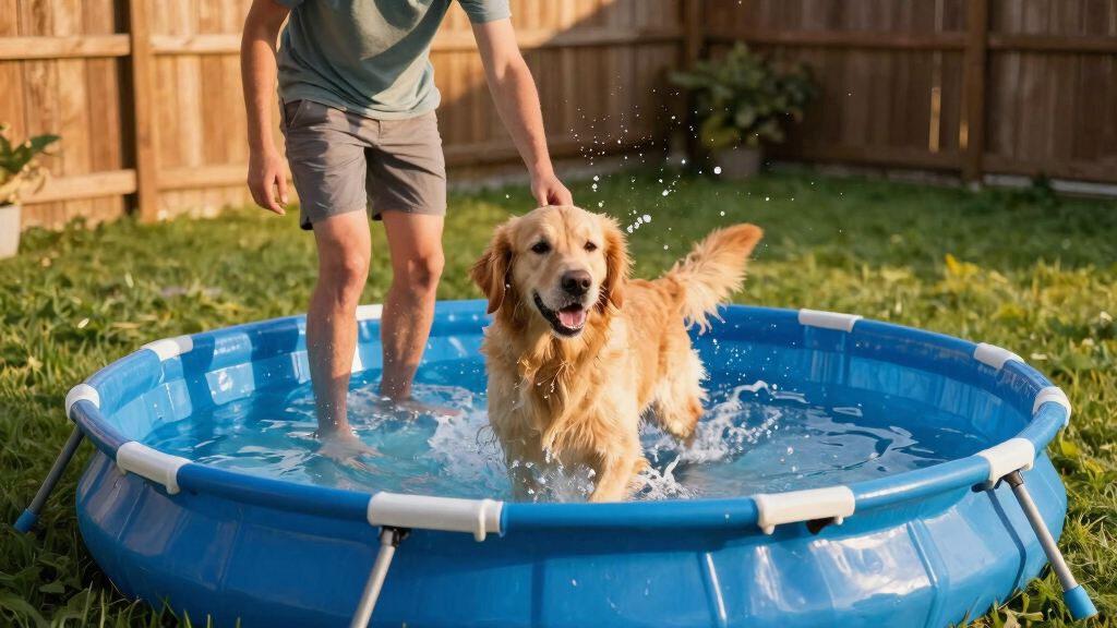 best extra-large dog splash pool durable