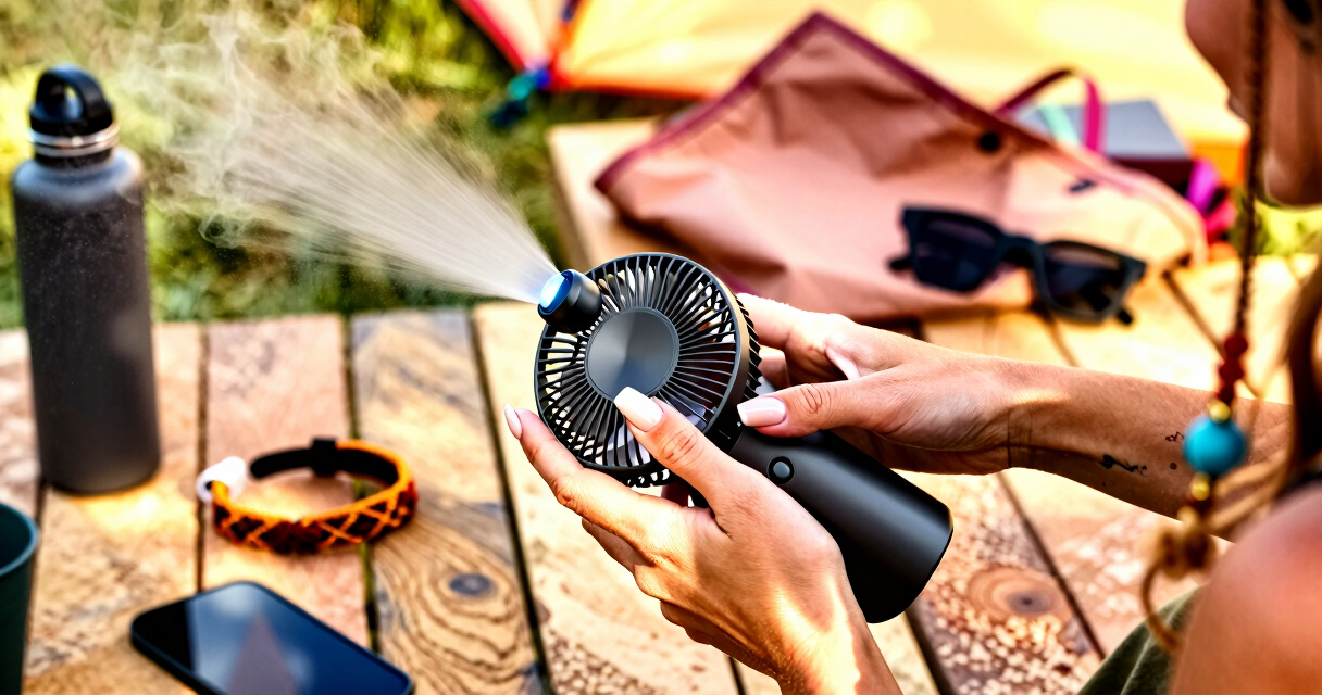 best rechargeable misting fan for festival camping