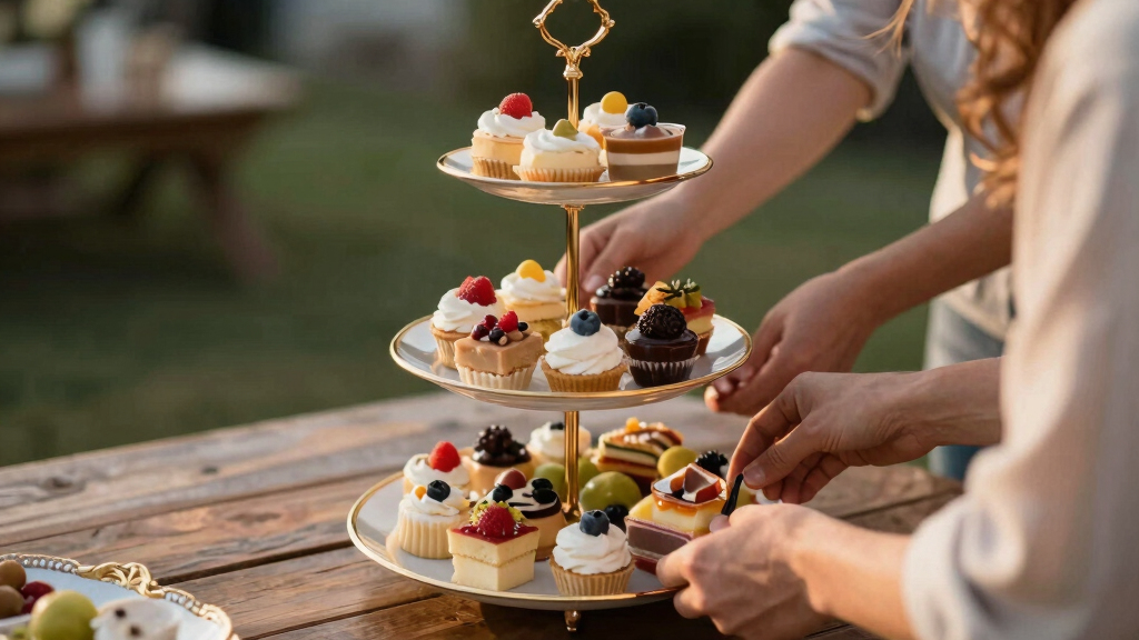 premium dessert stand tiered