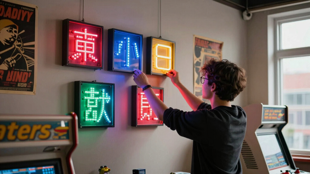 best led signs for retro game rooms