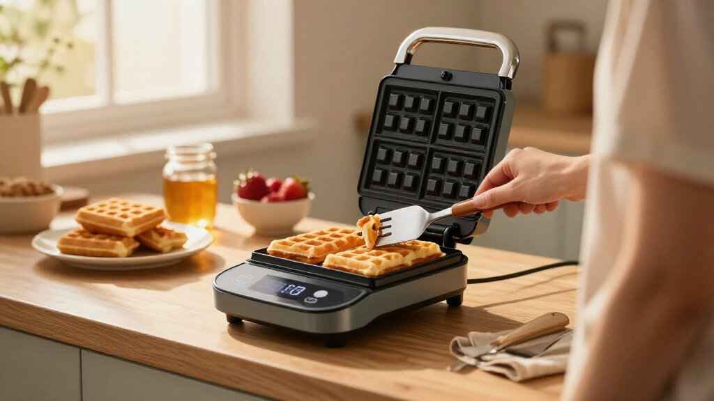 digital waffle maker with countdown timer