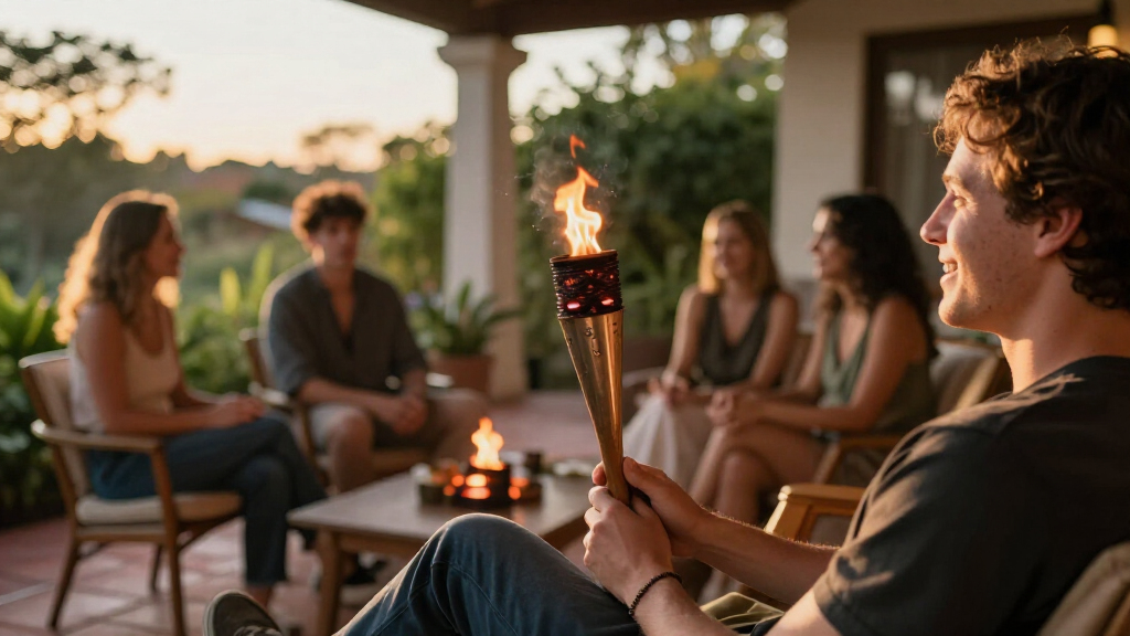 tiki torches