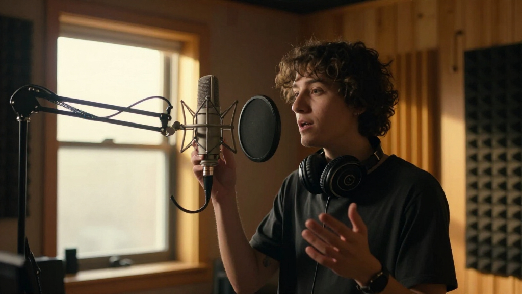 microphone for voiceover recording booth