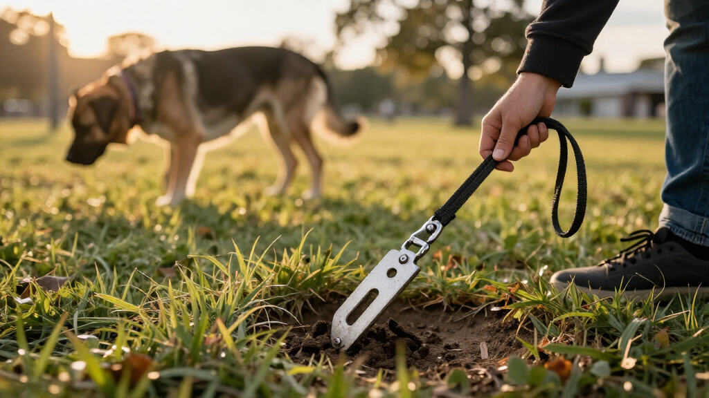 heavy duty dog tie out stake