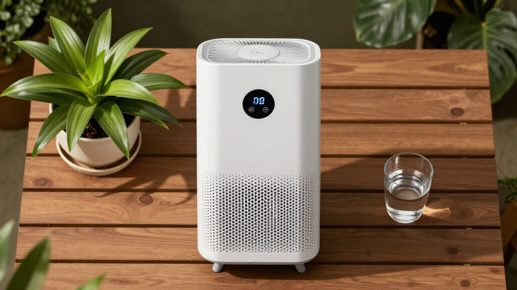 air purifier with air quality indicator