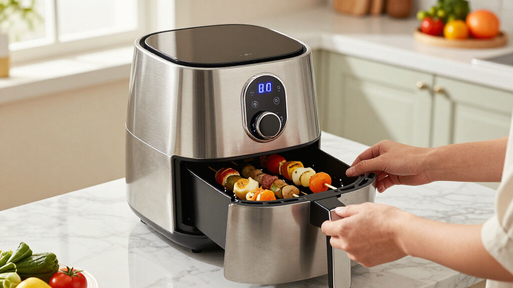 premium air fryer with rotisserie