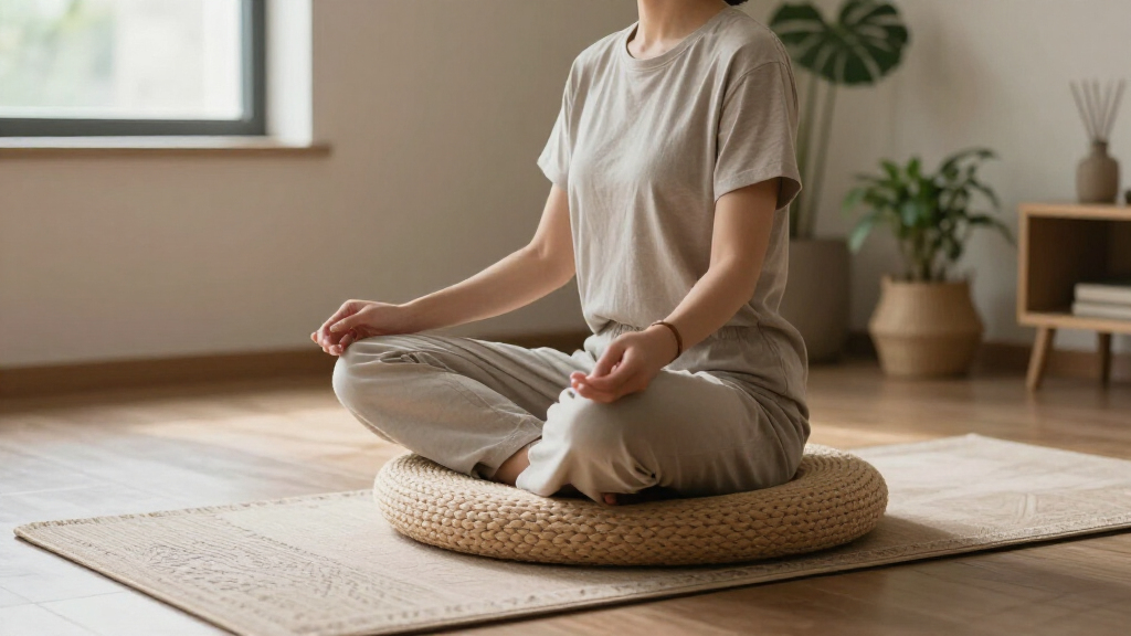 meditation cushions and mats