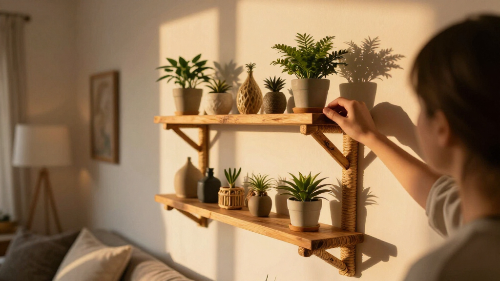 boho wall shelves