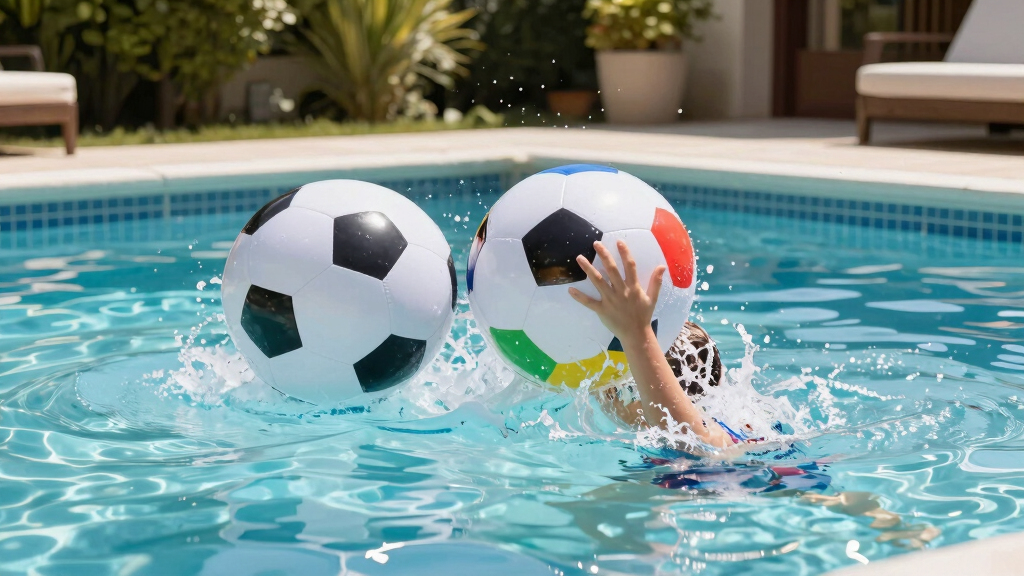 inflatable soccer ball pool toys