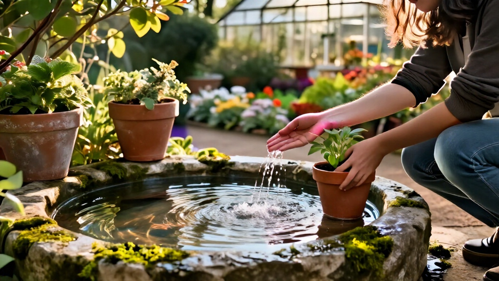 solar garden water fountains