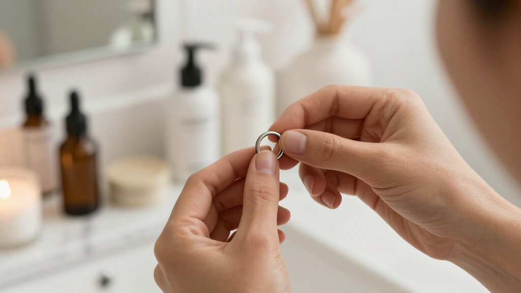 titanium clicker captive bead ring for sensitive skin