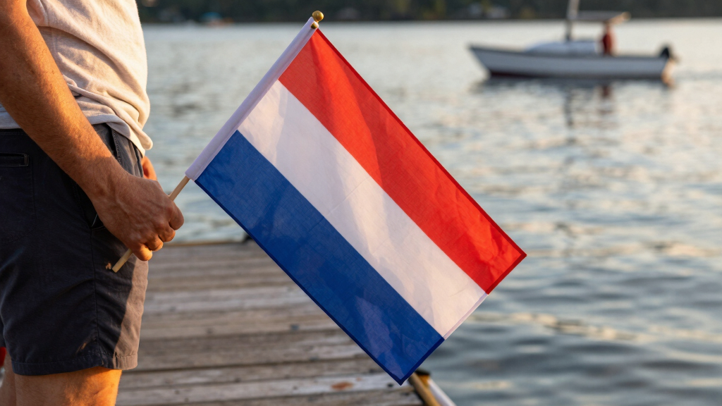 patriotic boat flags