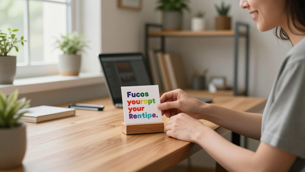 motivational quote desk accessories