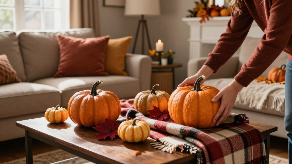 fall-themed home decor accents
