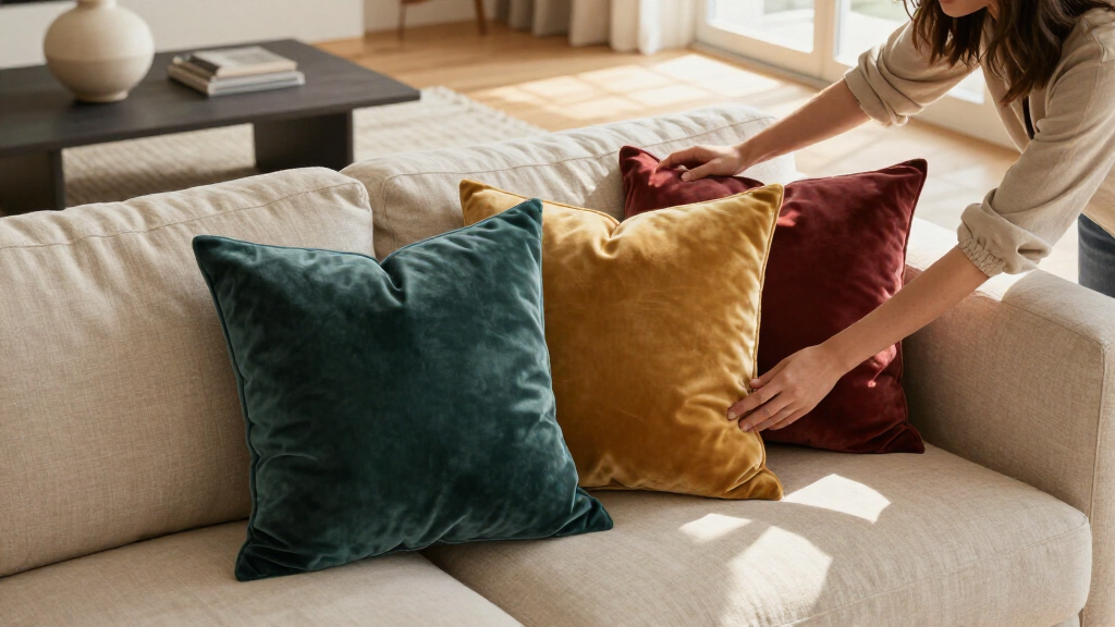 designer velvet throw pillows