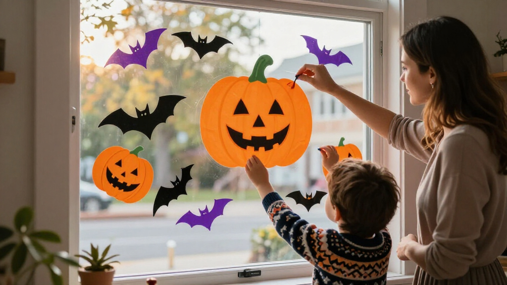 Halloween window clings