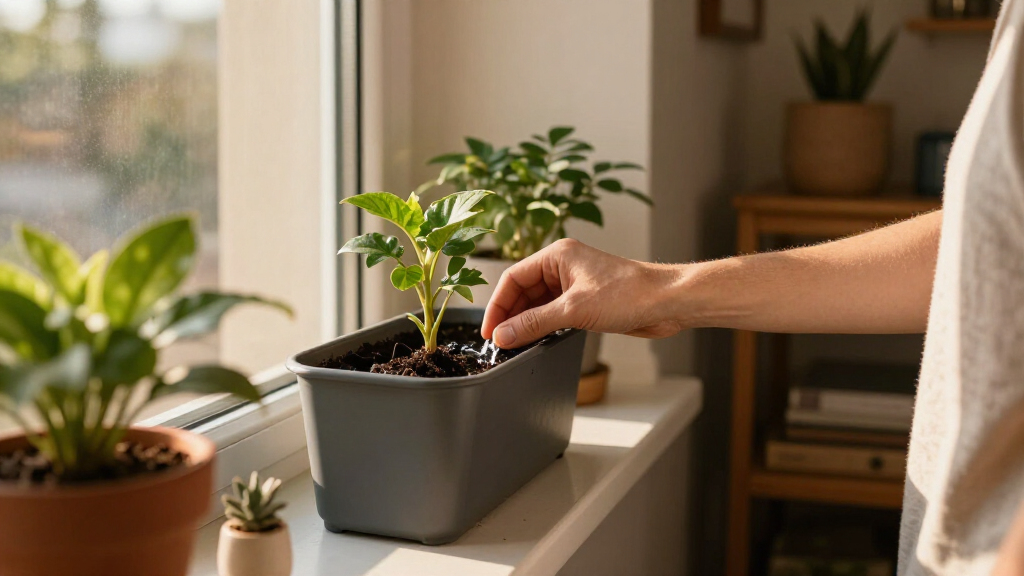 selfwatering planter indoor