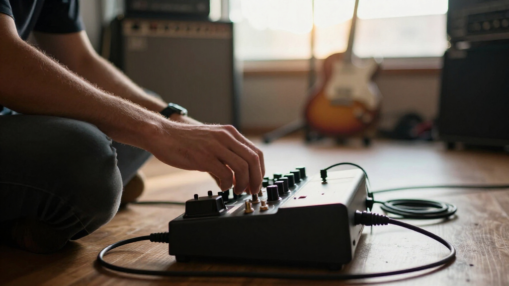 powered pedalboard with built in power supply