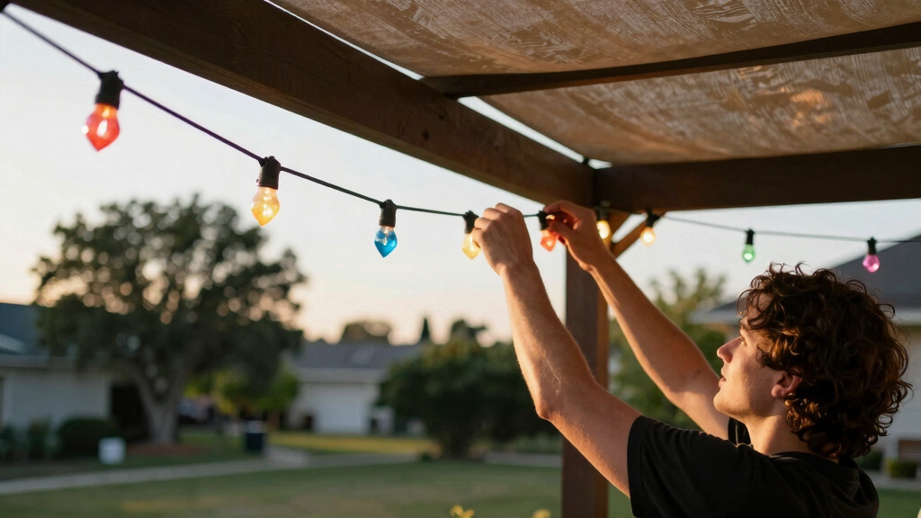 patriotic outdoor string lights