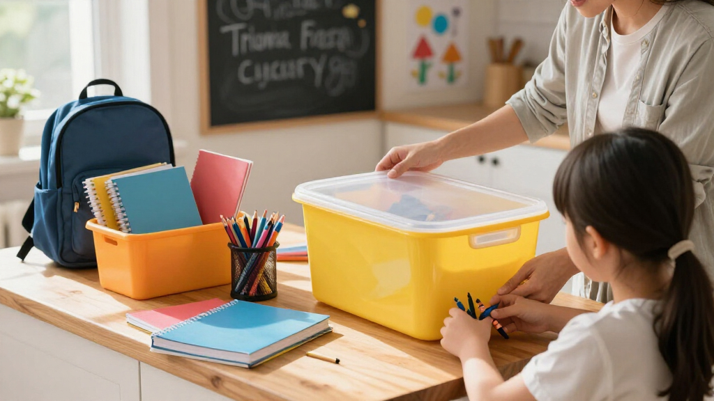 back to school organizational bins