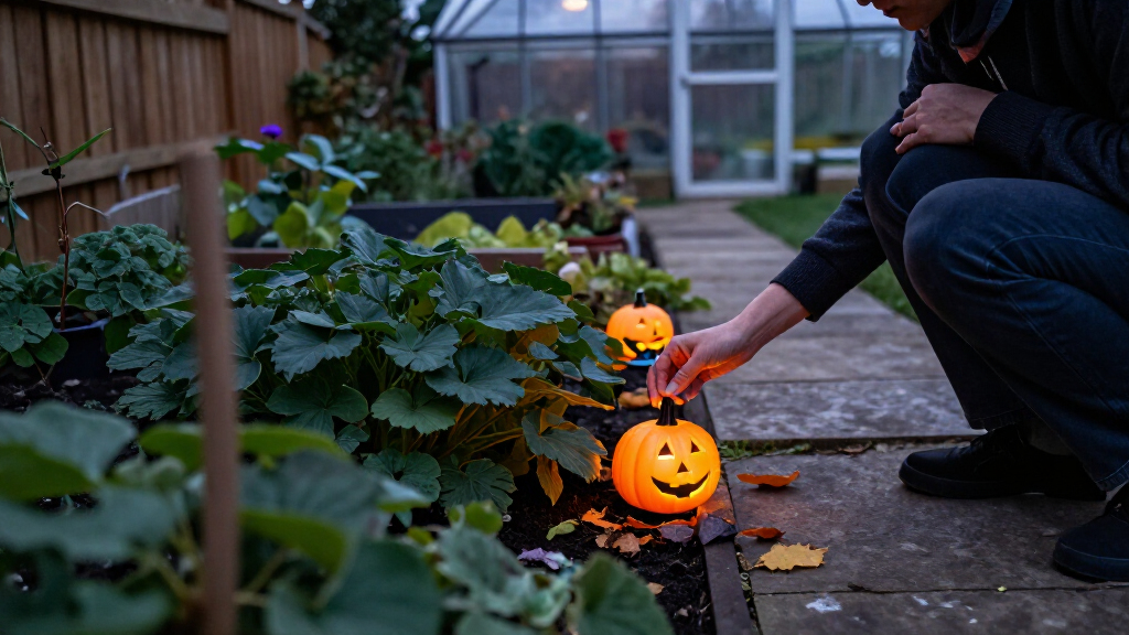 solar powered Halloween garden lights