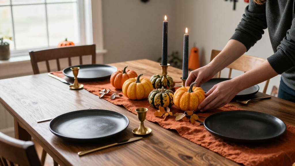 Halloween dining room decor