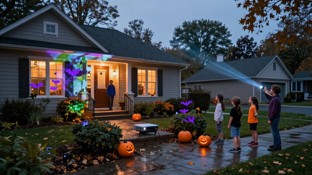 outdoor halloween projector lights