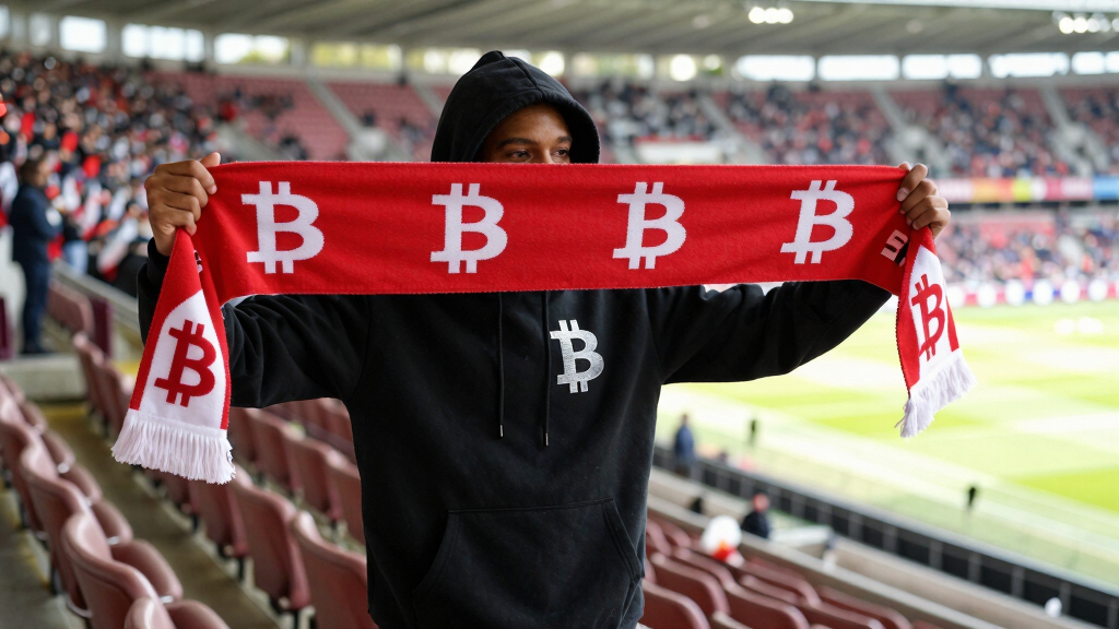Bitcoin-themed soccer fan apparel