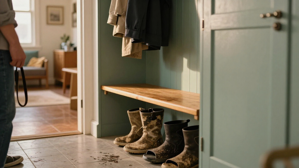 garage cabinets for mudroom entry