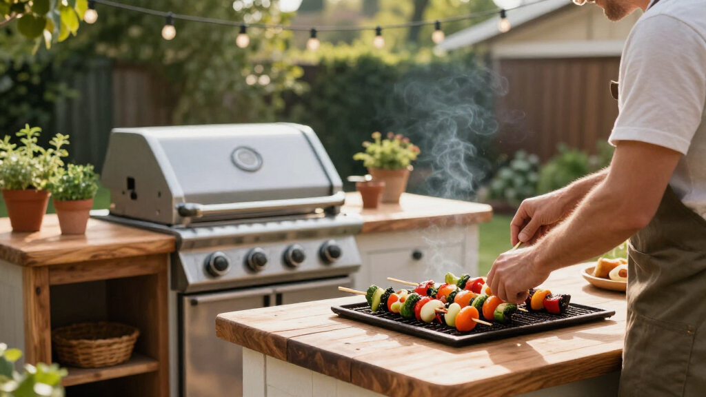 outdoor kitchen island grill