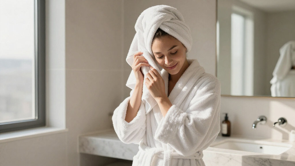 luxury bathrobe and towel sets