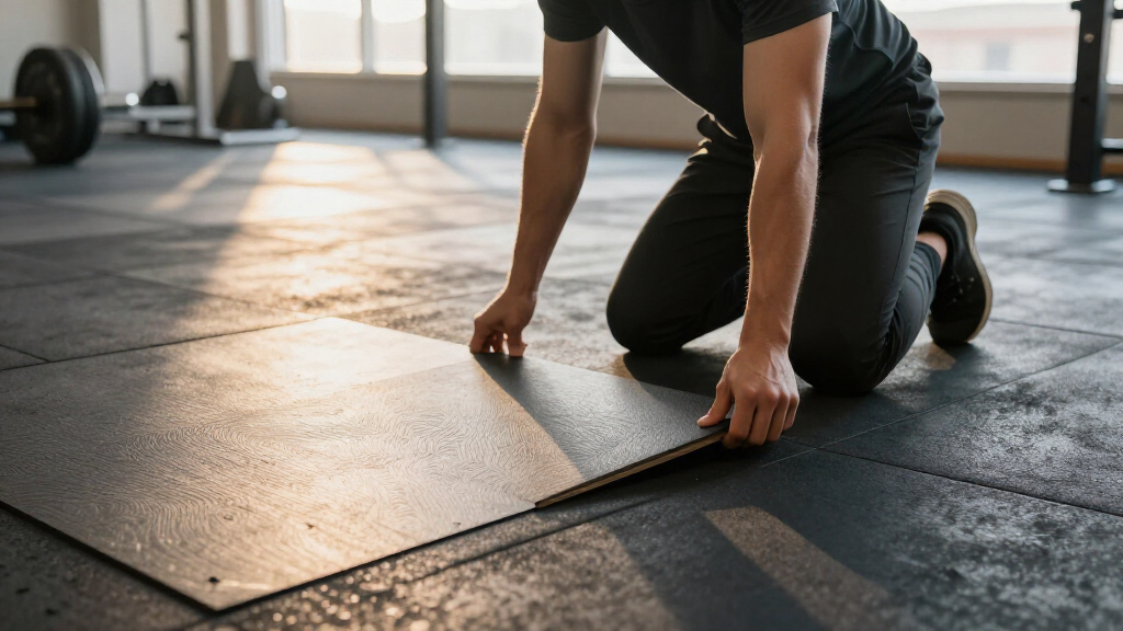 gym flooring interlocking tiles thick