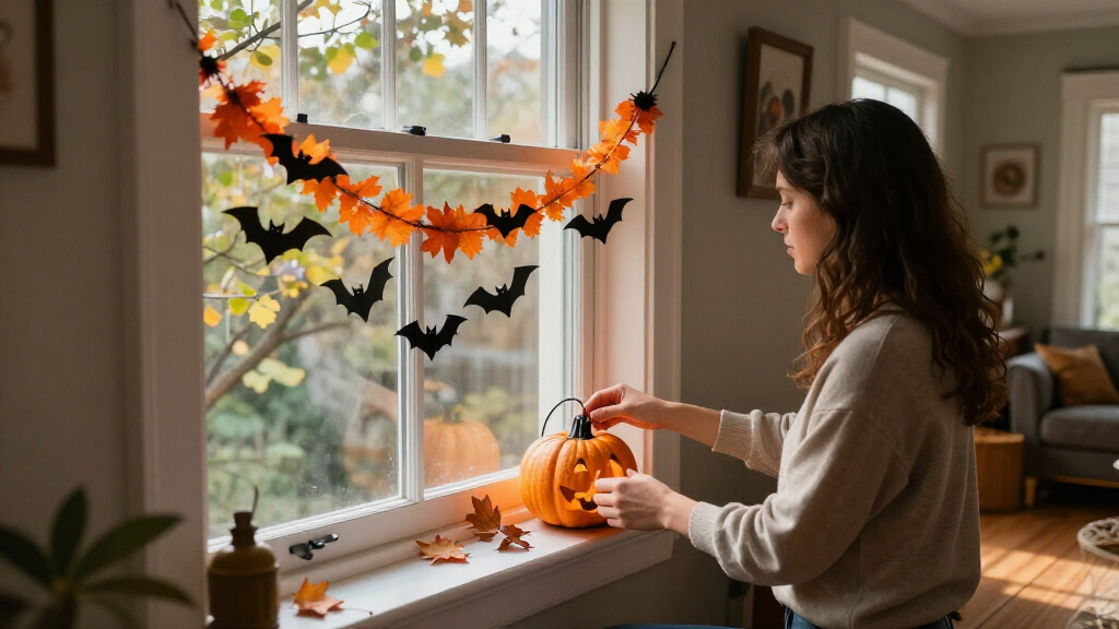 Halloween window decorations
