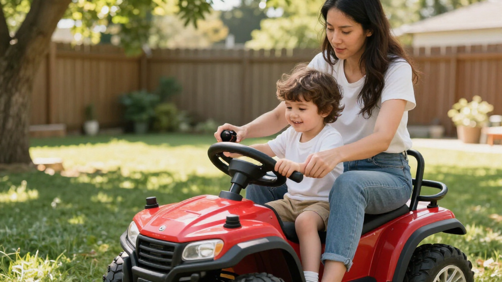 24v ride on side by side for kids with parent remote control