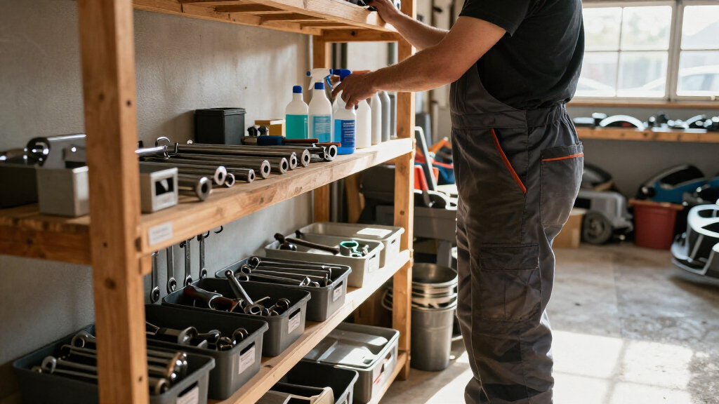 automotive garage organization shelves