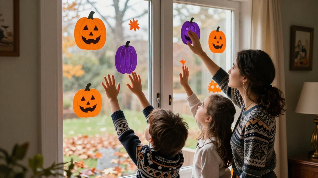 Halloween window clings