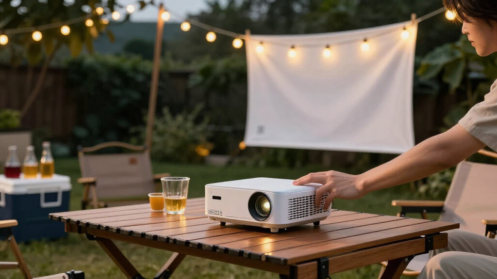 mini projector for backyard bar nights
