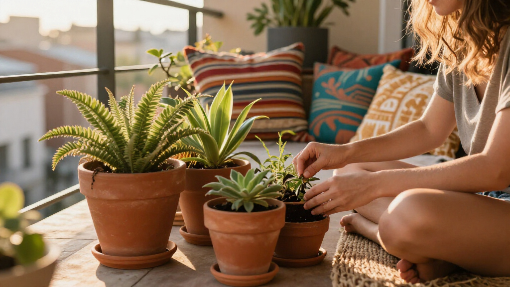 terracotta planter set boho