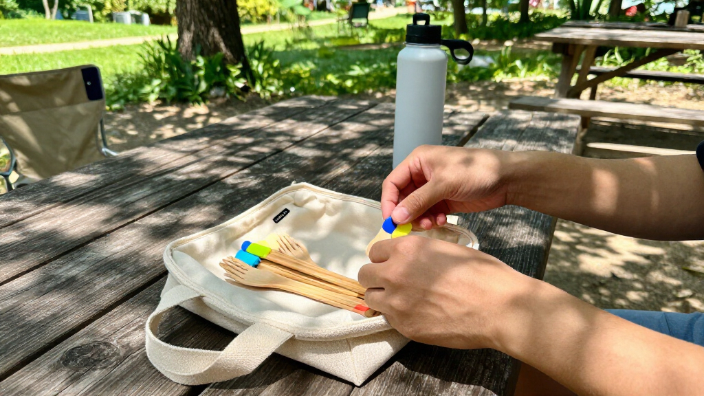 reusable bamboo utensil sets
