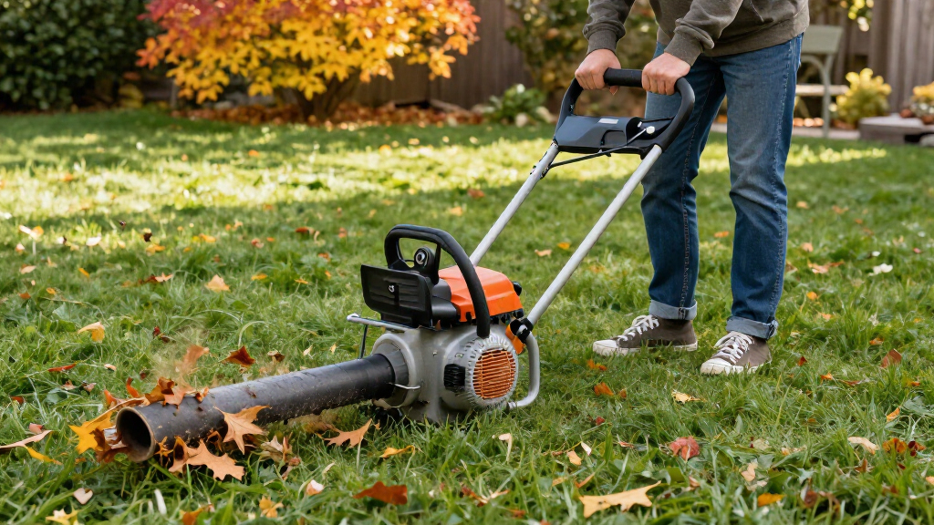 gas-powered leaf blowers