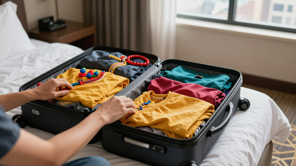 checked luggage set for film festival trips