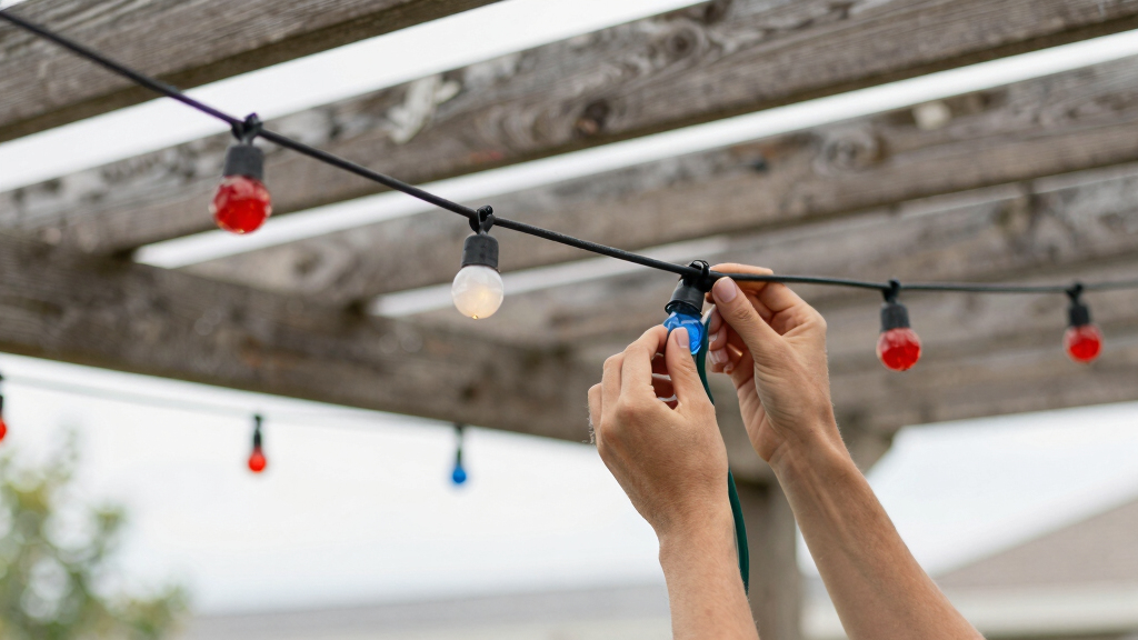 patriotic outdoor string lights