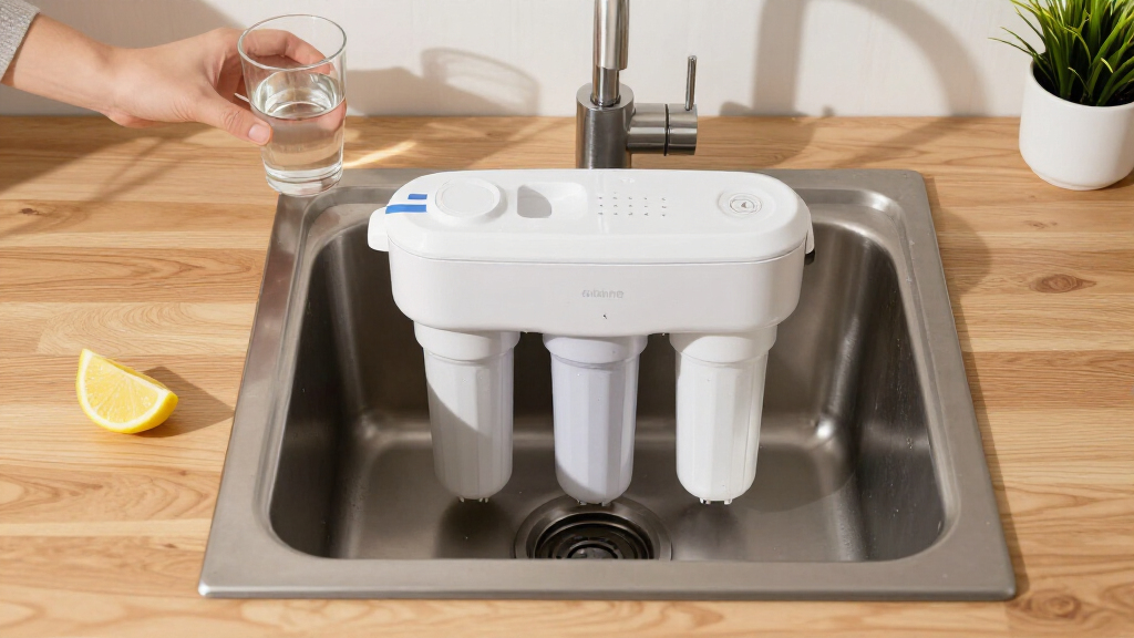 Alkaline under sink water filter system