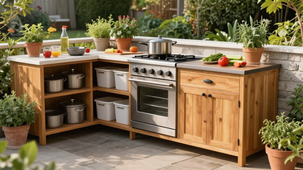 outdoor kitchen storage solutions