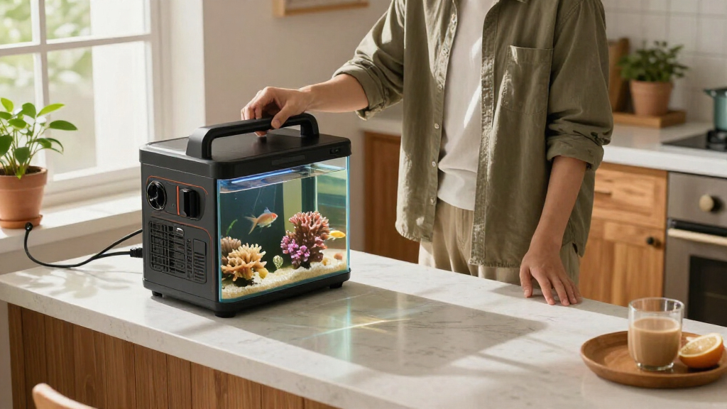 portable power station for aquarium backup