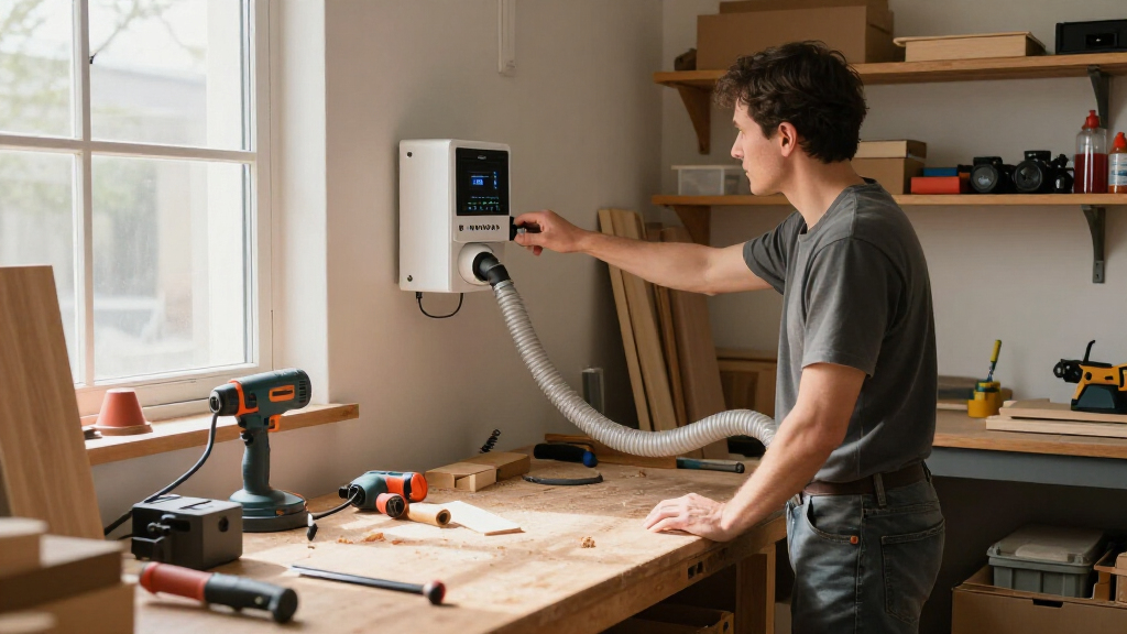 automatic dust collection switch system for a garage workshop